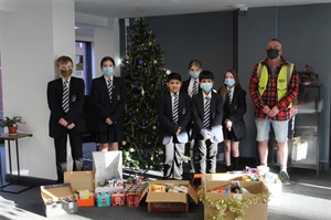 Students at The Hyndburn Academy provide welcome food donations for local charity.