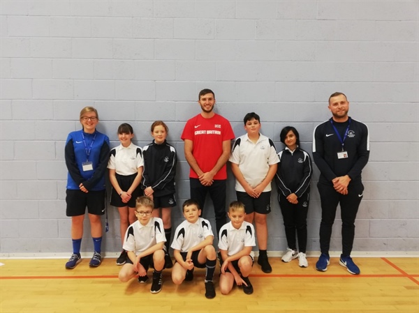 Decathlete inspires students at The Hyndburn Academy